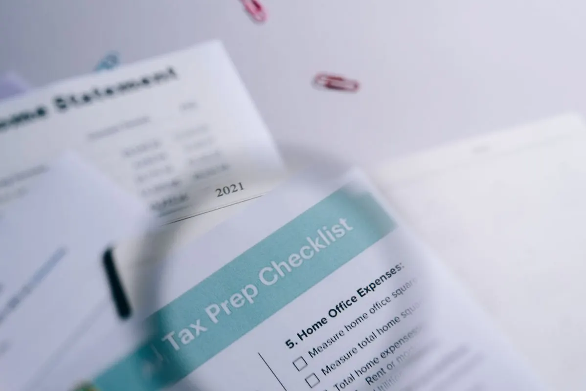 A close-up shot of a printed checklist